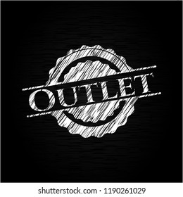 Outlet on chalkboard