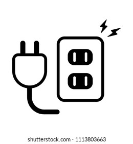 outlet plug and socket icon