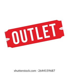 Outlet Rubber stamp design. VECTOR ILLUSTRATION. 