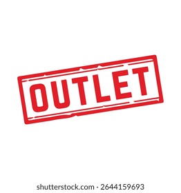 Outlet Rubber stamp design. VECTOR ILLUSTRATION. 