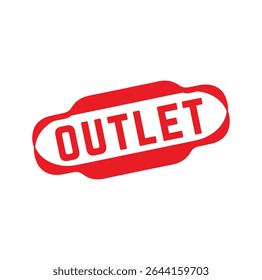 Outlet Rubber stamp design. VECTOR ILLUSTRATION. 