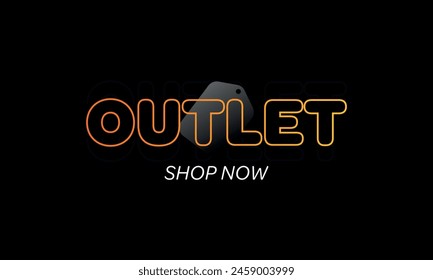 outlet sale banner shop now