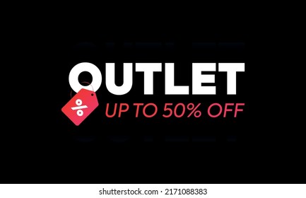 outlet sale logo up to 50% off