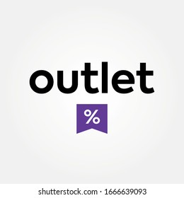 Outlet Sale Post Logo Purple Black Stock Vector (Royalty Free ...