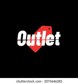 outlet sale post vector black and red