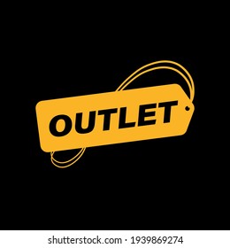 outlet sale yellow template vector