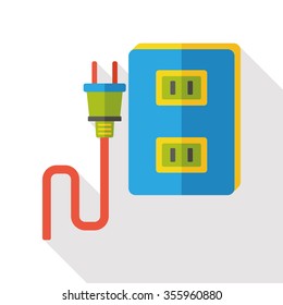outlet socket flat icon