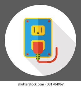 outlet socket flat icon