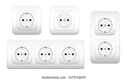 Outlet socket type f vector illustration icon