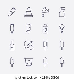 Outline 16 Cream Icon Set Hand Stock Vector (Royalty Free) 1189630906 ...