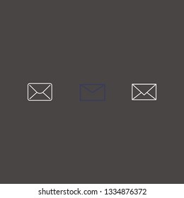 Outline 3 receive icon set. mail vector illustration