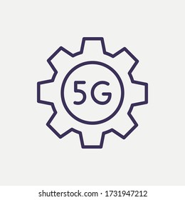 Outline 5G configuration icon.5G configuration vector illustration. Symbol for web and mobile
