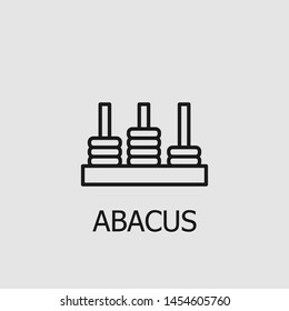 Outline abacus vector icon. Abacus illustration for web, mobile apps, design. Abacus vector symbol.