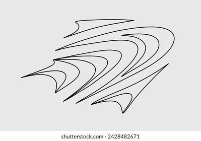 outline abstract figure vector image