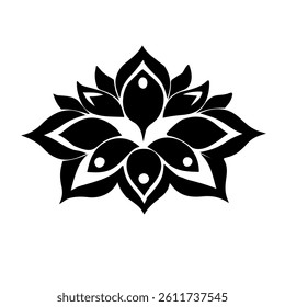 outline of abstract flower clipart vector