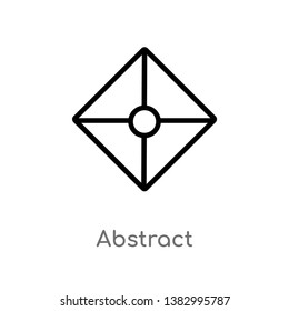 outline abstract vector icon. isolated black simple line element illustration from miscellaneous concept. editable vector stroke abstract icon on white background