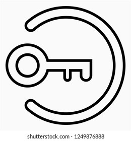 Outline access vector icon