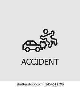 Outline accident vector icon. Accident illustration for web, mobile apps, design. Accident vector symbol.
