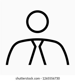 Outline account pixel perfect vector icon