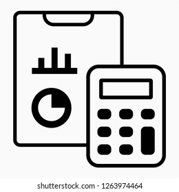 Outline accounting pixel perfect vector icon
