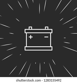 Outline accumulator icon, illustrated icon for modern web and mobile design, simple and minimal symbol of accumulator