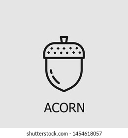 Outline acorn vector icon. Acorn illustration for web, mobile apps, design. Acorn vector symbol.