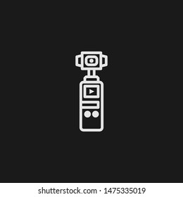 Outline action camera vector icon. Action camera illustration for web, mobile apps, design. Action camera vector symbol.