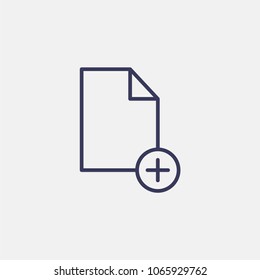 Outline add document icon illustration vector symbol