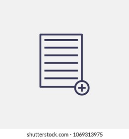 Outline add document icon illustration vector symbol