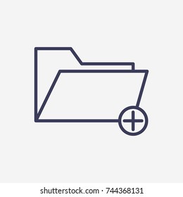 Outline add folder  icon illustration vector symbol