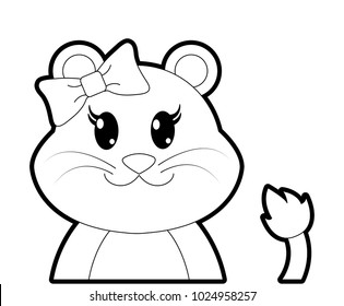 outline adorable female lion cute animal