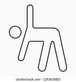 Outline aerobics vector icon