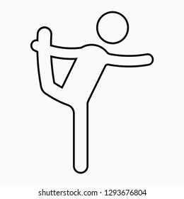 Outline aerobics vector icon