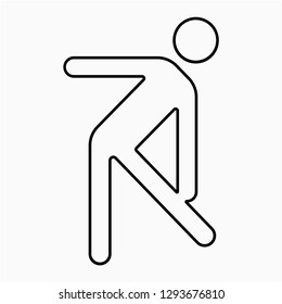 Outline aerobics vector icon