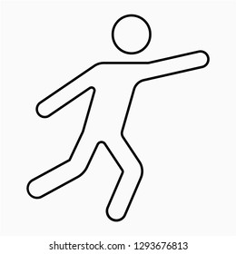 Outline aerobics vector icon
