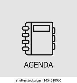 Outline Agenda Vector Icon. Agenda Illustration For Web, Mobile Apps, Design. Agenda Vector Symbol.