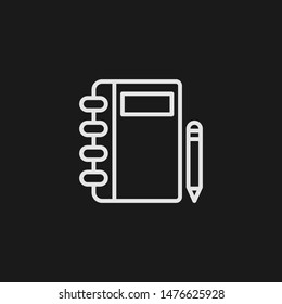 Outline agenda vector icon. Agenda illustration for web, mobile apps, design. Agenda vector symbol.
