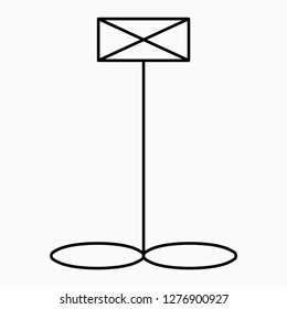 Outline agitator symbol vector icon