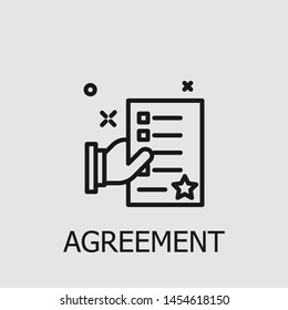 Outline agreement vector icon. Agreement illustration for web, mobile apps, design. Agreement vector symbol.