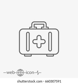 Outline Aid Kit Vector Icon