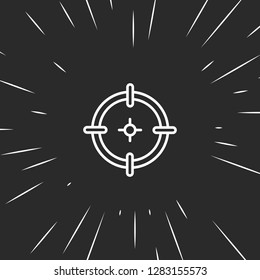 Outline aim icon, illustrated icon for modern web and mobile design, simple and minimal symbol of aim