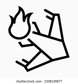 Outline air accident vector icon