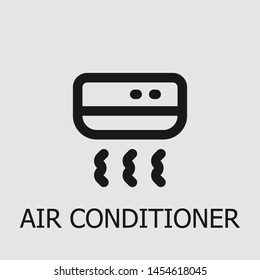 Outline air conditioner vector icon. Air conditioner illustration for web, mobile apps, design. Air conditioner vector symbol.