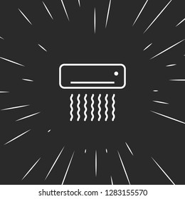 Outline air conditioning icon, illustrated icon for modern web and mobile design, simple and minimal symbol of air conditioning