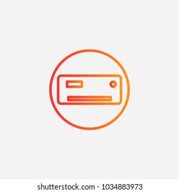 Outline air conditioning icon.gradient illustration isolated vector sign symbol