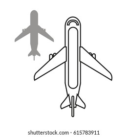 outline airplane