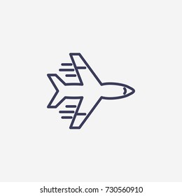 Outline airplane  icon illustration vector symbol