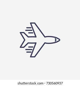 Outline airplane  icon illustration vector symbol
