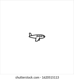 Outline airplane icon- Vector illustration