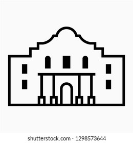 Outline The Alamo vector icon